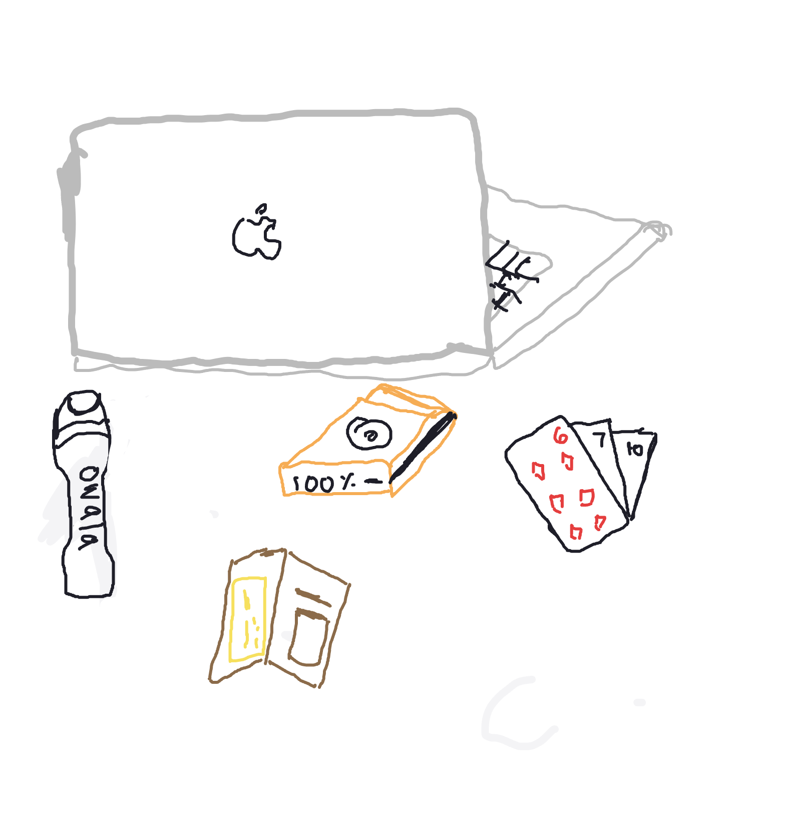 My What’s in my bag — a one-shot sketch by InsistentHolandoargentino7705 on The Midnight Gallery daily drawing app.