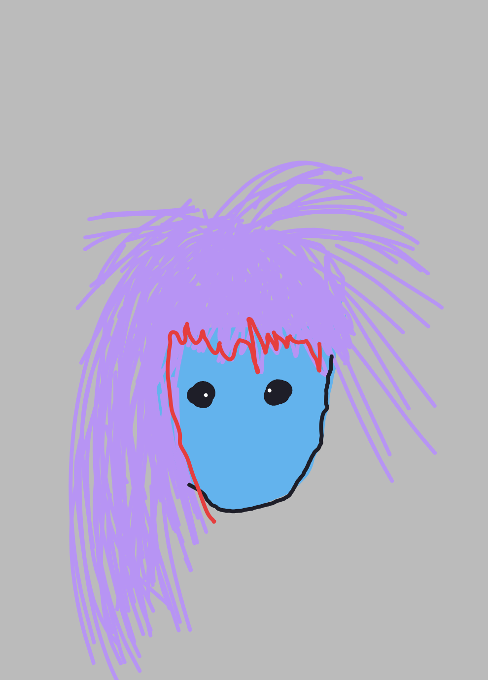 My Worst haircut — a one-shot sketch by ShadyMiniSatin1056 on The Midnight Gallery daily drawing app.