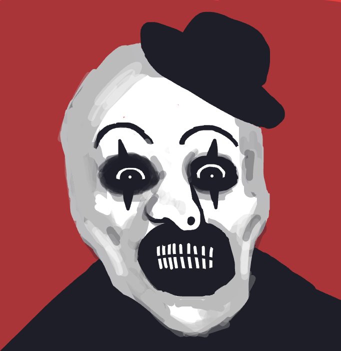 Terrifier — a one-shot sketch by Glacial on The Midnight Gallery daily drawing app.