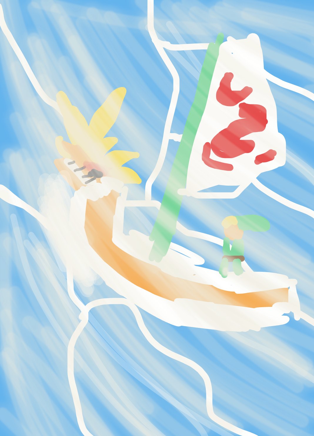 Wind Waker — a one-shot sketch by The Creator on The Midnight Gallery daily drawing app.